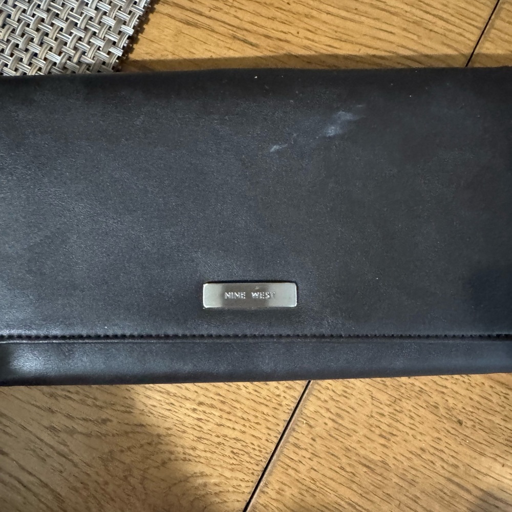 Nine West Elegant Black Leather Clutch
